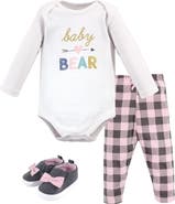 Hudson Baby Girl's Long-Sleeve Bodysuit, Pants, and Footwear Outfit