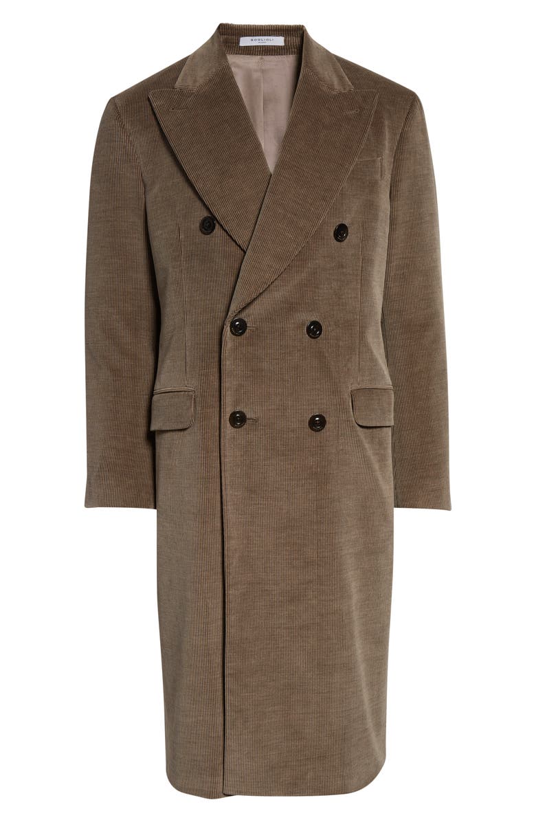 Boglioli Double Breasted Corduroy Coat, Alternate, color, Sand