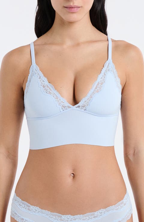 Lace Trim Triangle Longline Bralette