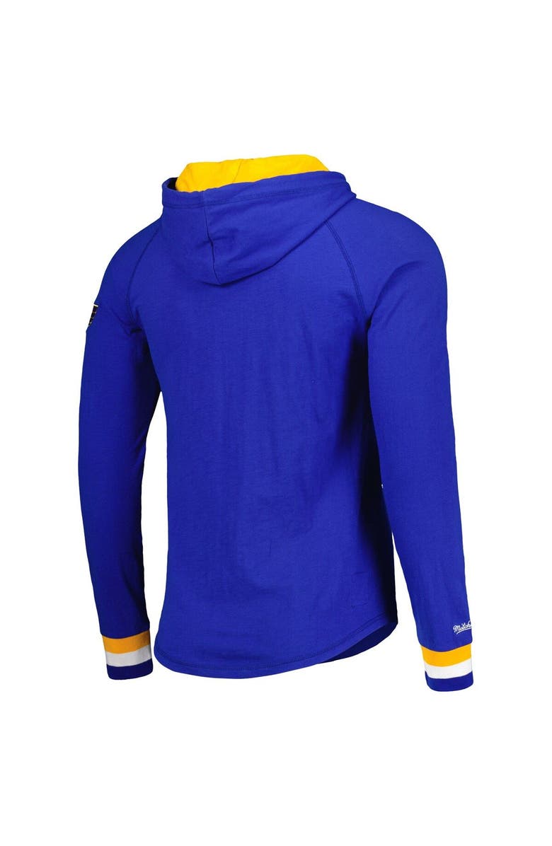 Mitchell & Ness Men's Mitchell & Ness Blue St. Louis Blues Legendary Slub Hoodie Long Sleeve T-Shirt, Alternate, color, Blue