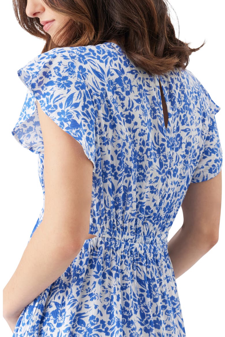 Pippa Floral Woven Maternity Dress, Alternate, color, Royal / White