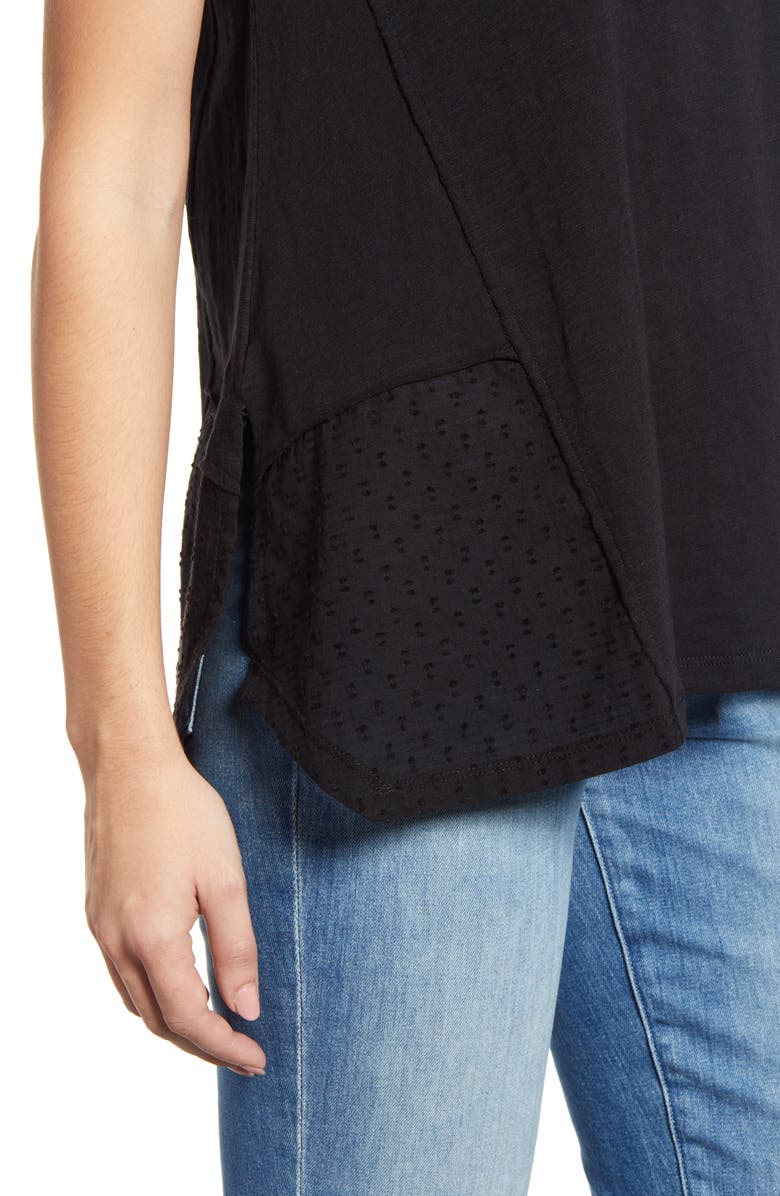 Caslon<sup>®</sup> Clip Dot Detail Tee, Alternate, color,