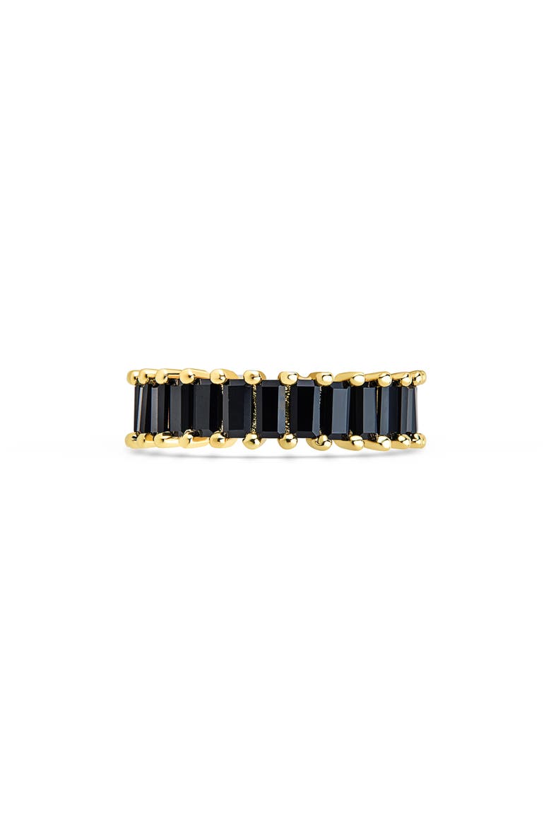 Caroline Rainbow Cubic Zirconia Eternity Ring, Alternate, color, GOLD/BLACK