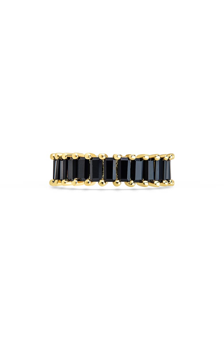 Sterling Forever Caroline Rainbow Cubic Zirconia Eternity Ring, Alternate, color, Gold/Black