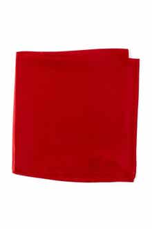 NORDSTROM RACK Solid Silk Blend Pocket Square
