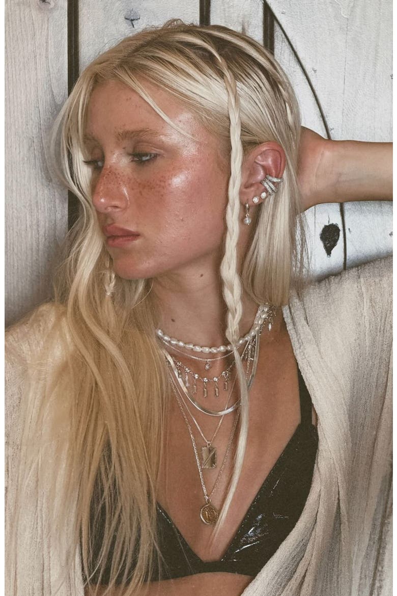 Night Sky Cubic Zirconia Necklace, Alternate, color, SILVER