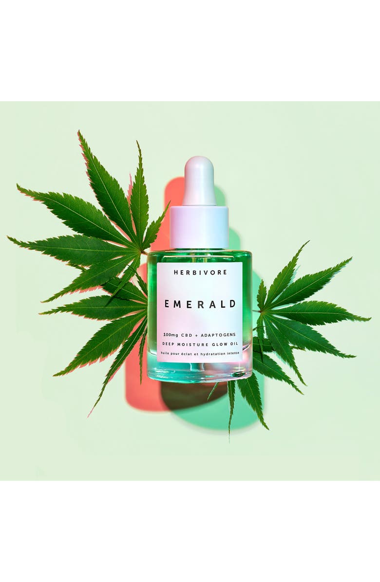 Herbivore Botanicals Emerald CBD + Adaptogens Deep Moisture Glow Oil, Alternate, color, 
