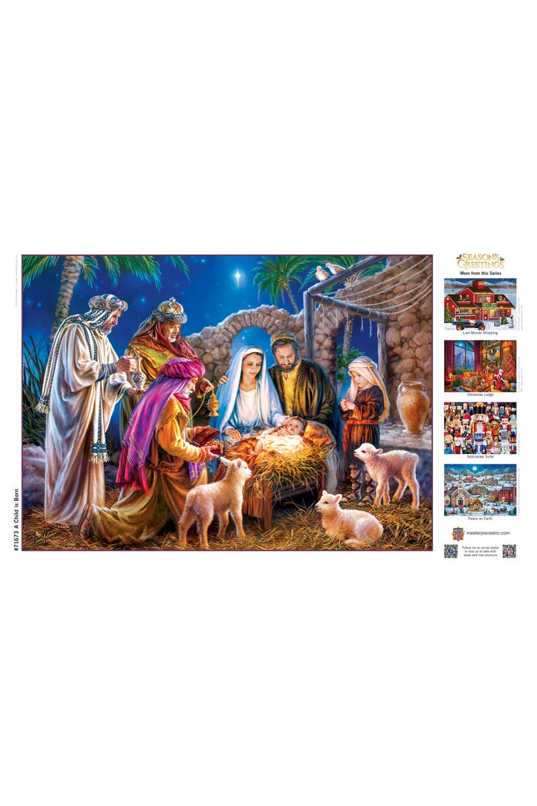 A Child is Born 1000 Piece Jigsaw Puzzle, Alternate, color, Multicolor