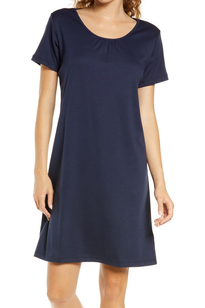 Supima® Cotton Nightgown, Main, color, CLASSIC NAVY