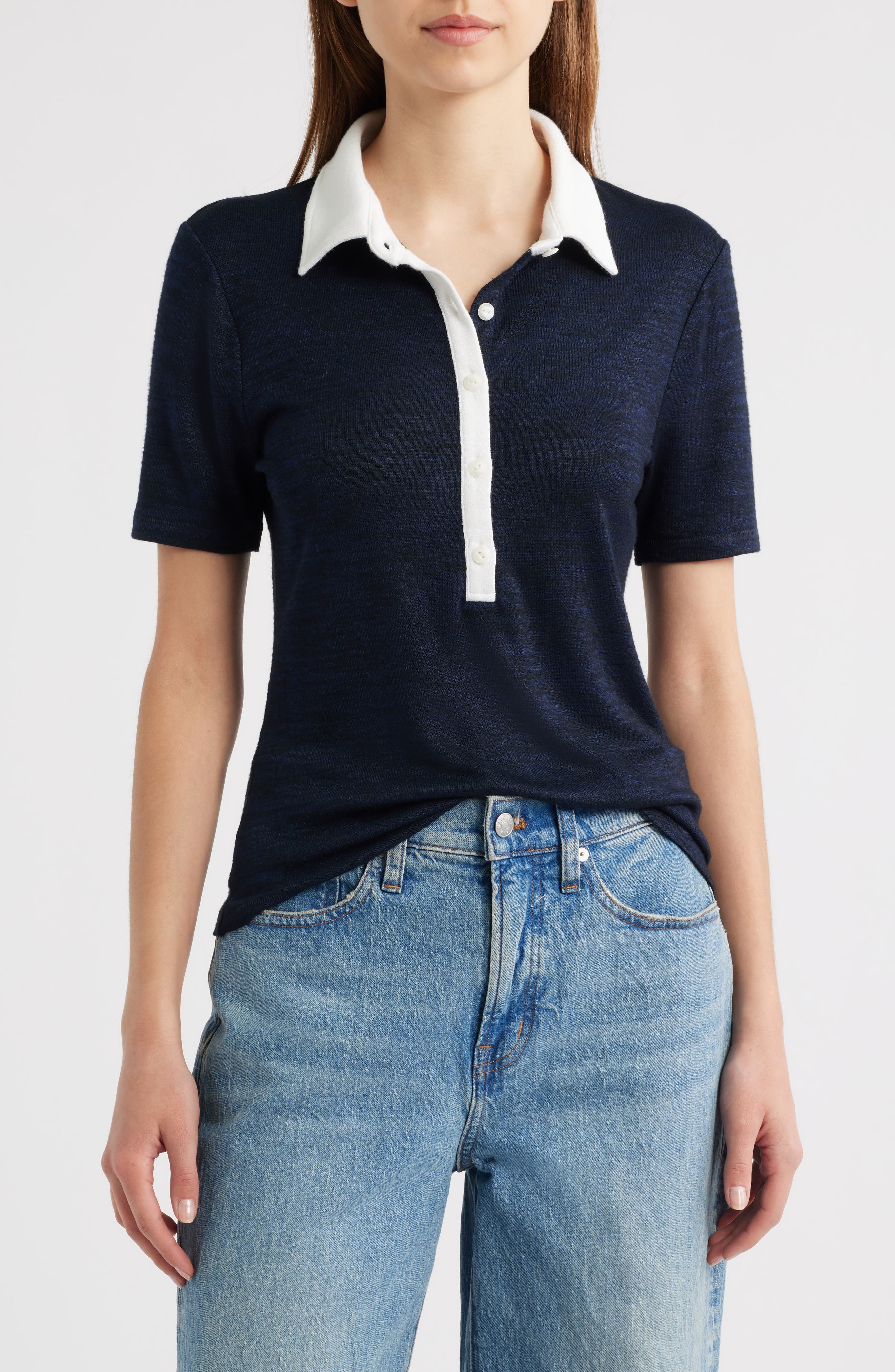 rag & bone The Knit Colorblock Polo