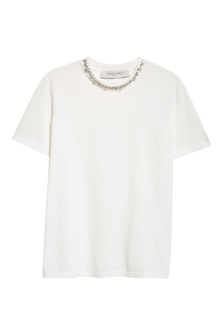 Distressed Cotton T-Shirt, Alternate, color, VINTAGE WHITE