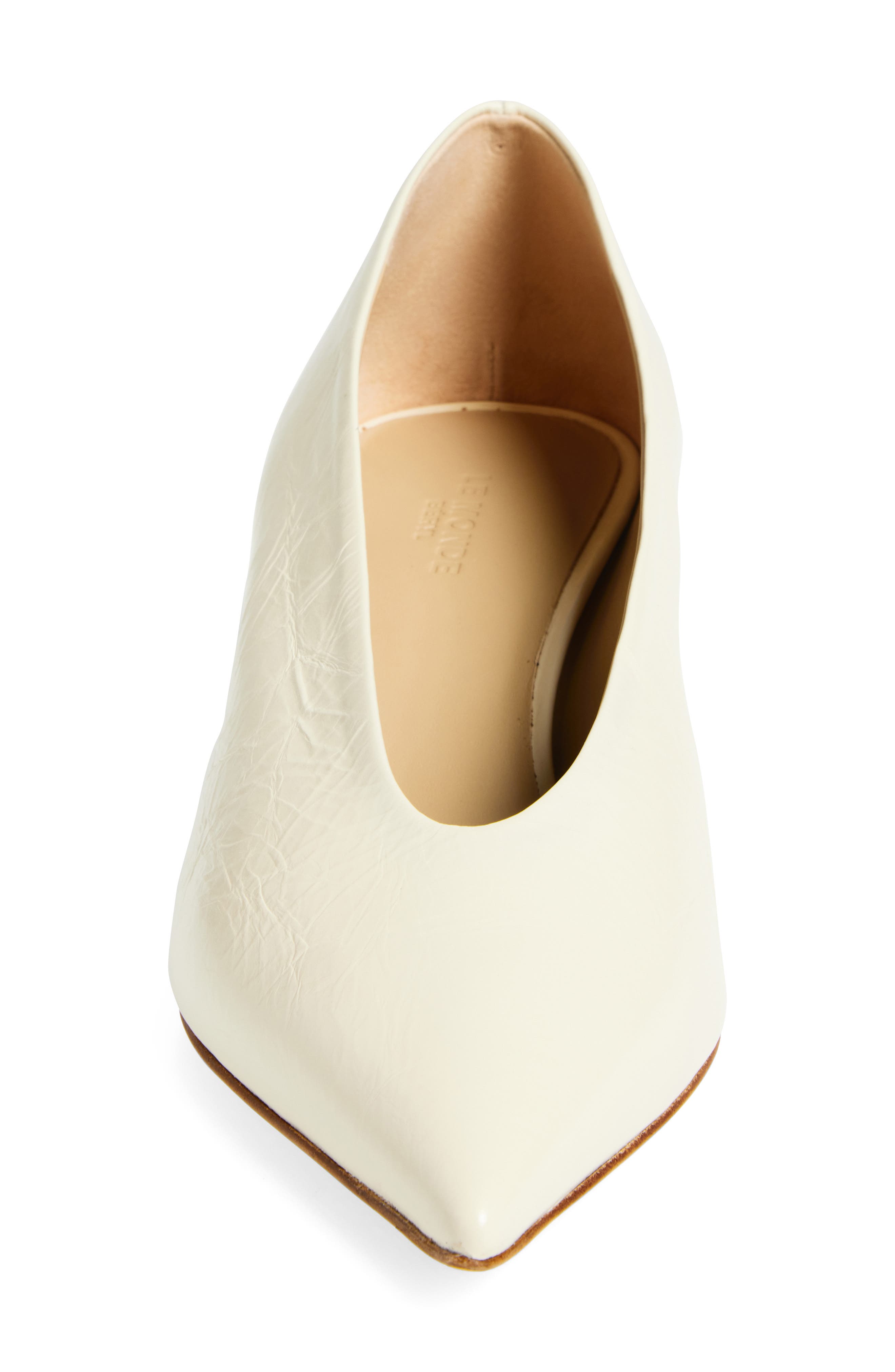 Le Monde Beryl Babouche Kitten Heel Pump, Alternate, color, Ecru