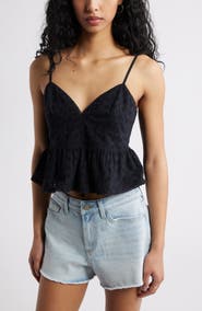 BP. Pretty Cotton Eyelet Babydoll Top