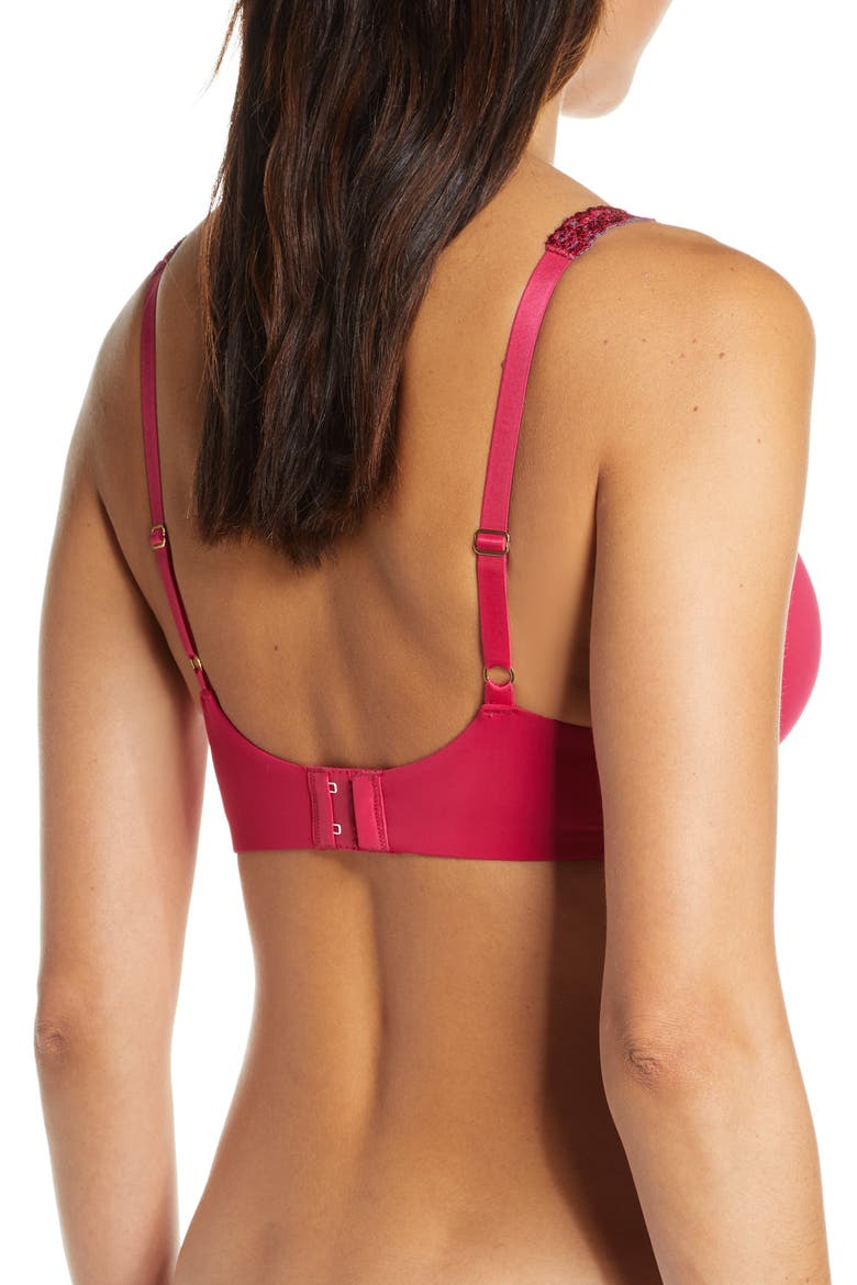 Rose Dream Custom Coverage Underwire Bra, Alternate, color, VINTAGE ROSE/ GRAPHITE