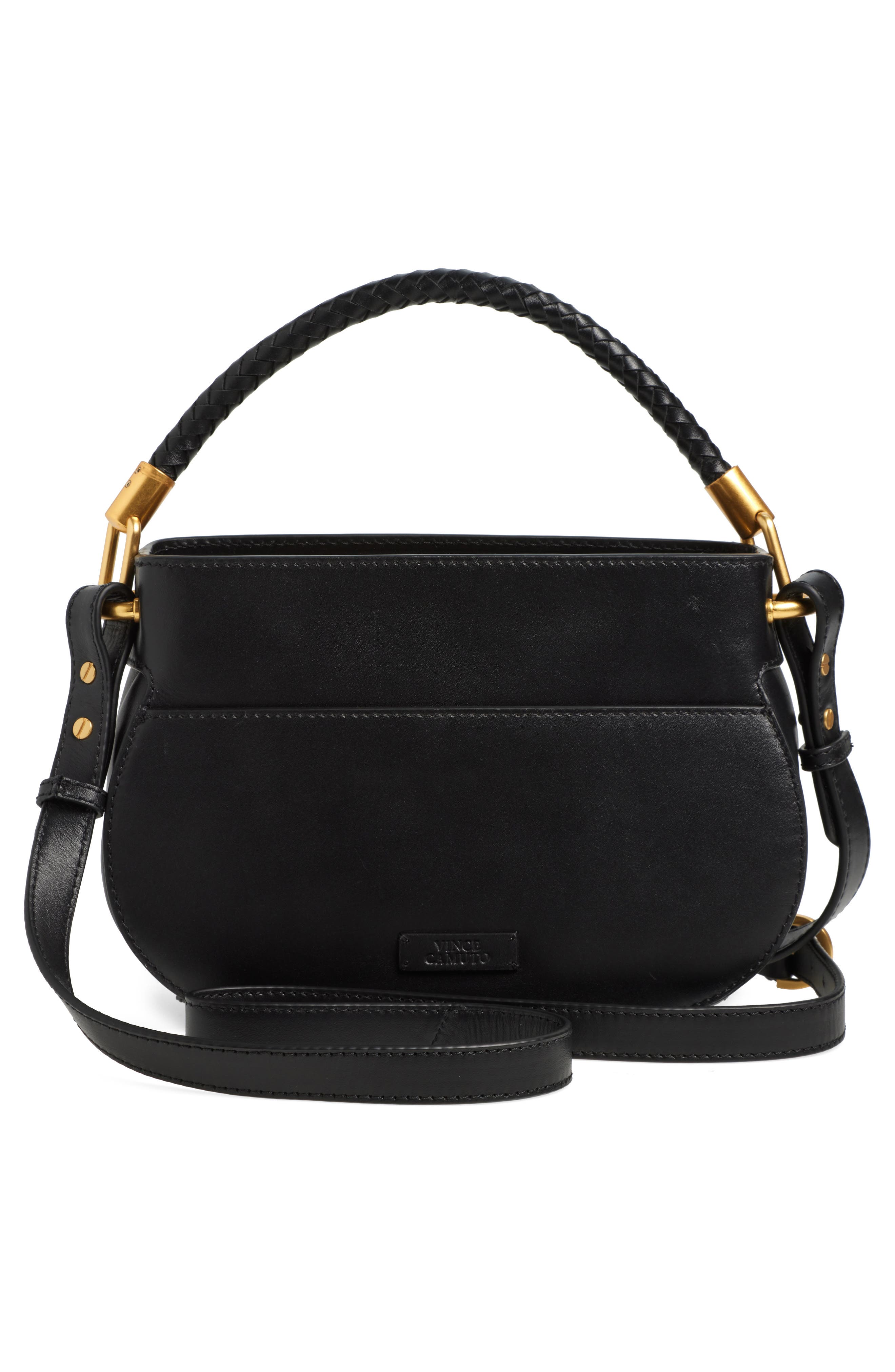 Vince Camuto Dahna Top Handle Leather Satchel, Alternate, color, 