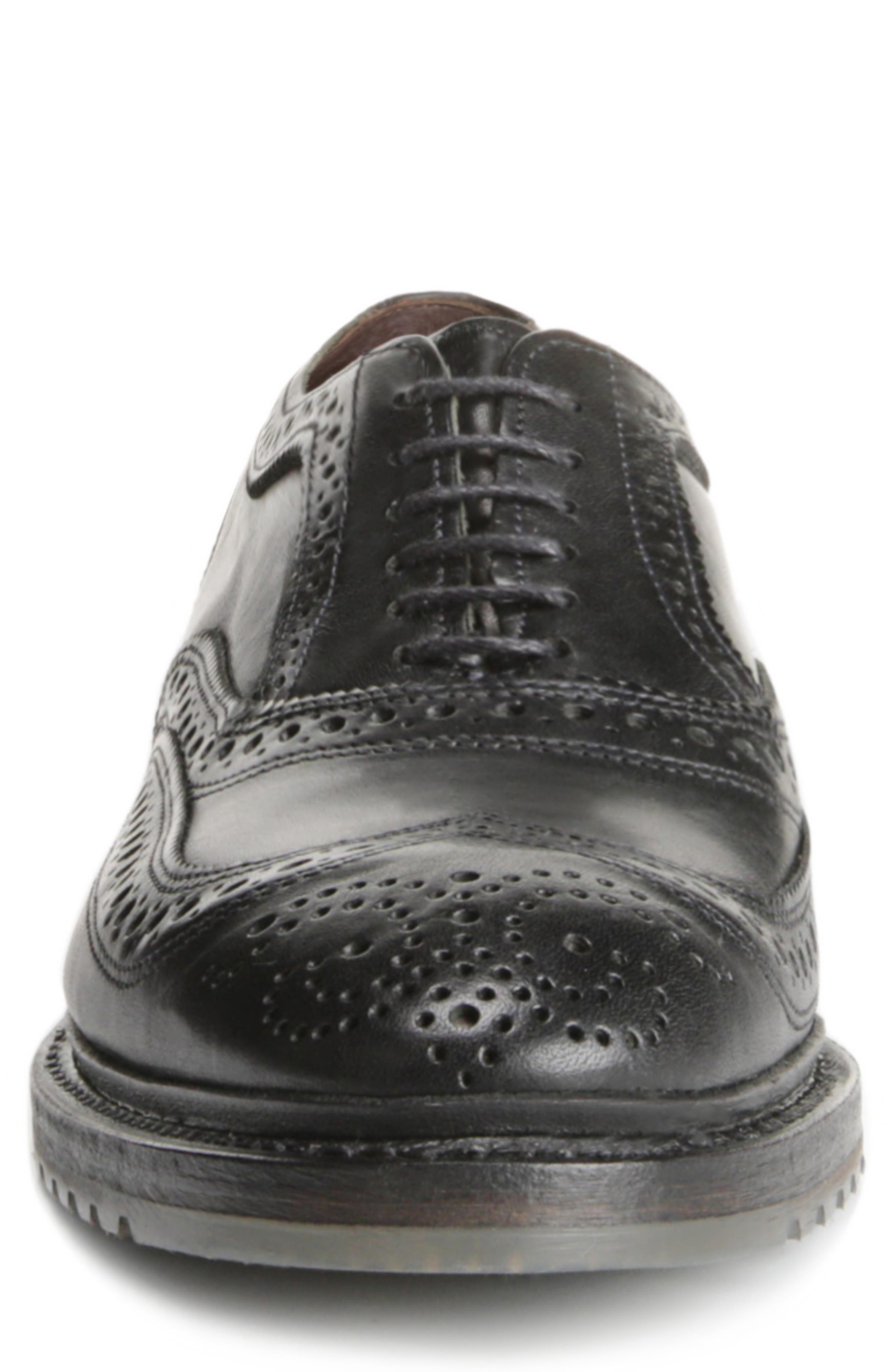 McTavish Lugged Wingtip Oxford, Alternate, color, BLACK