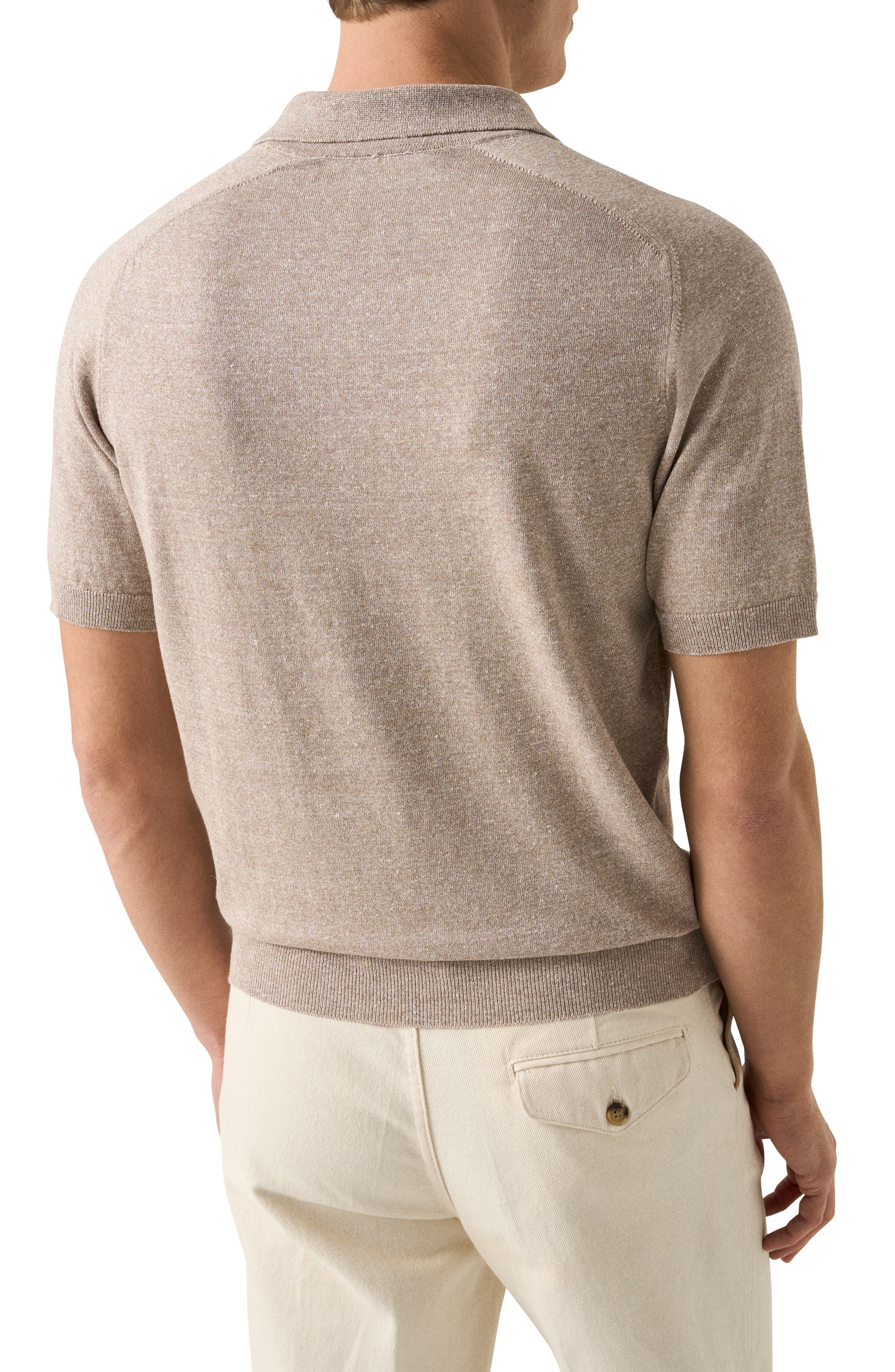 Linen & Cotton Fine Knit Polo - image 2