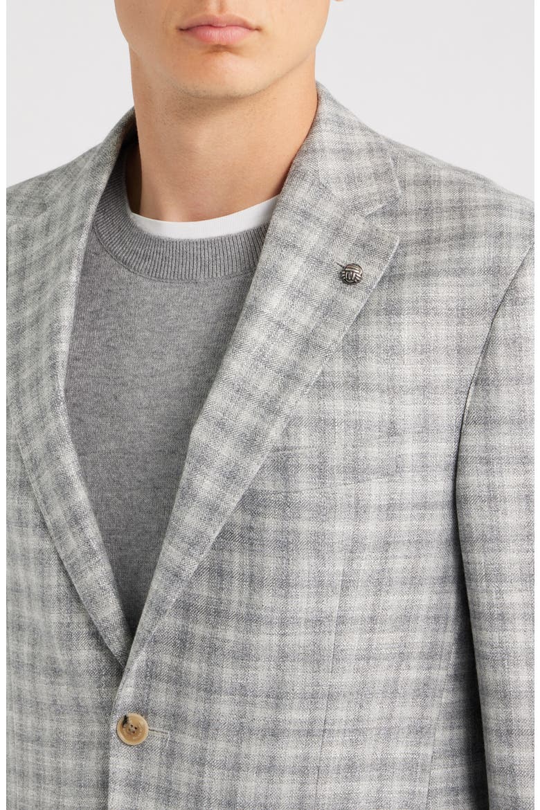 Midland Windowpane Sport Coat, Alternate, color, LIGHT GREY