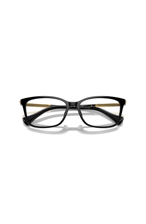 Ralph 55mm Rectangle Optical Glasses In Black