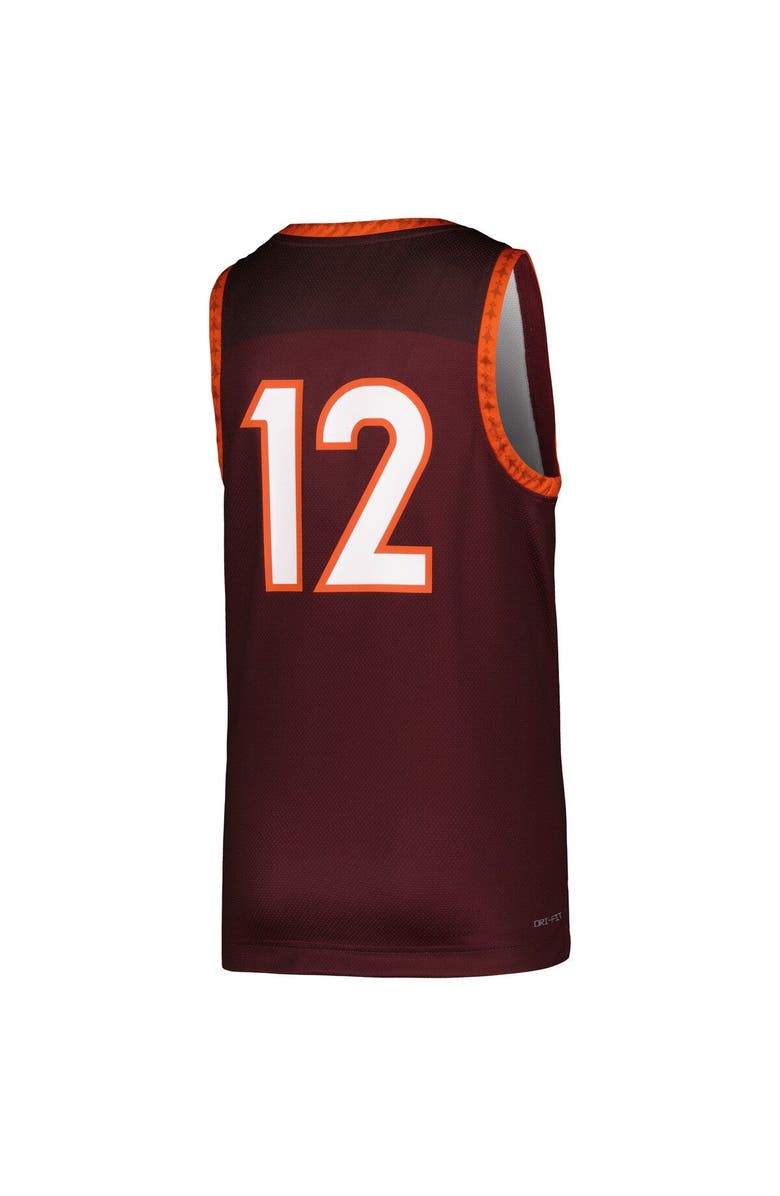 Nike Youth Nike #12 Maroon Virginia Tech Hokies Icon Replica Basketball Jersey, Alternate, color, 