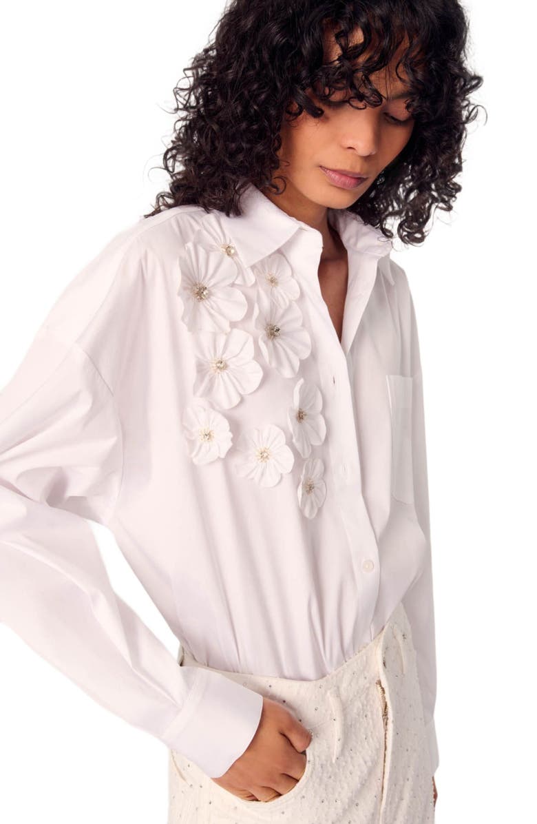 maje Long sleeve blouse, Alternate, color, 