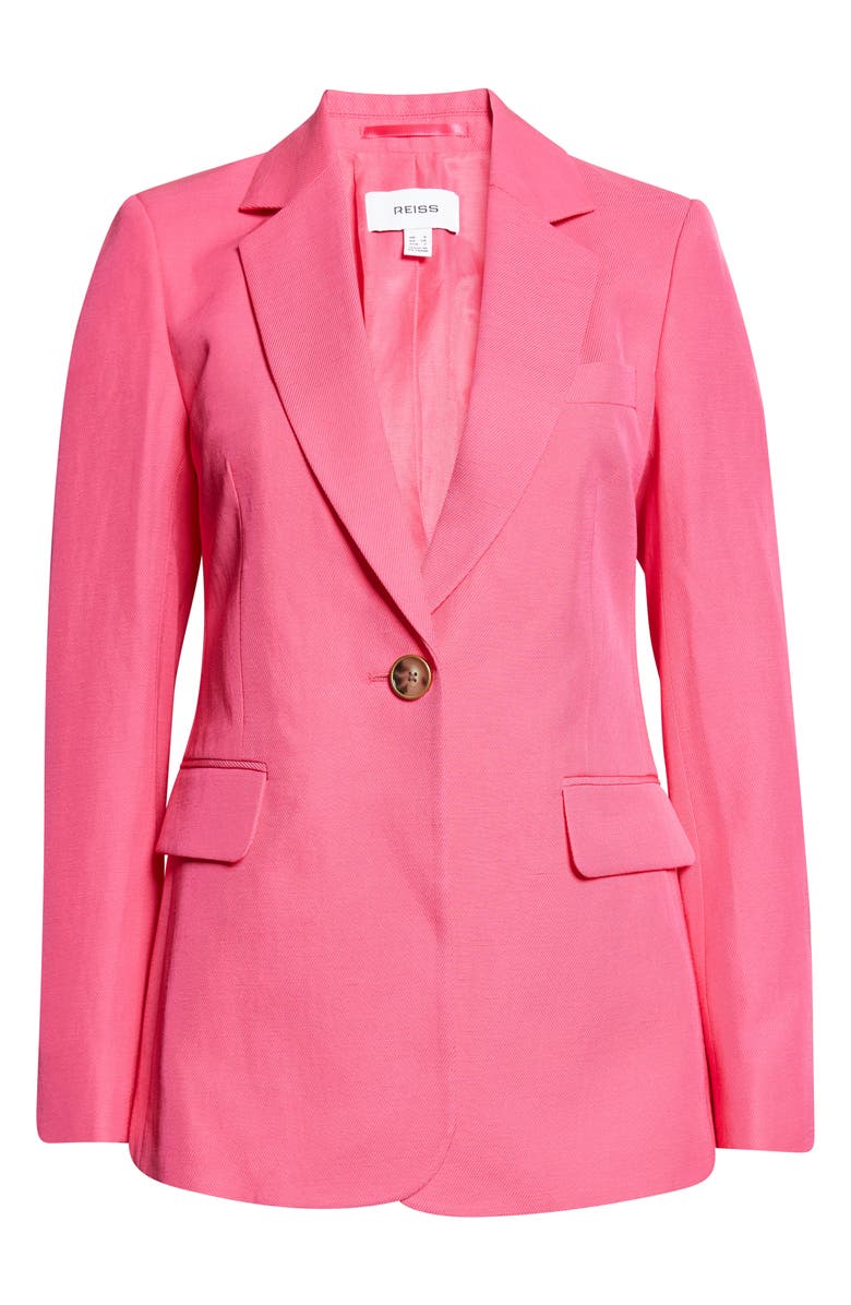 Reiss Charli One-Button Jacket, Main, color, Pink