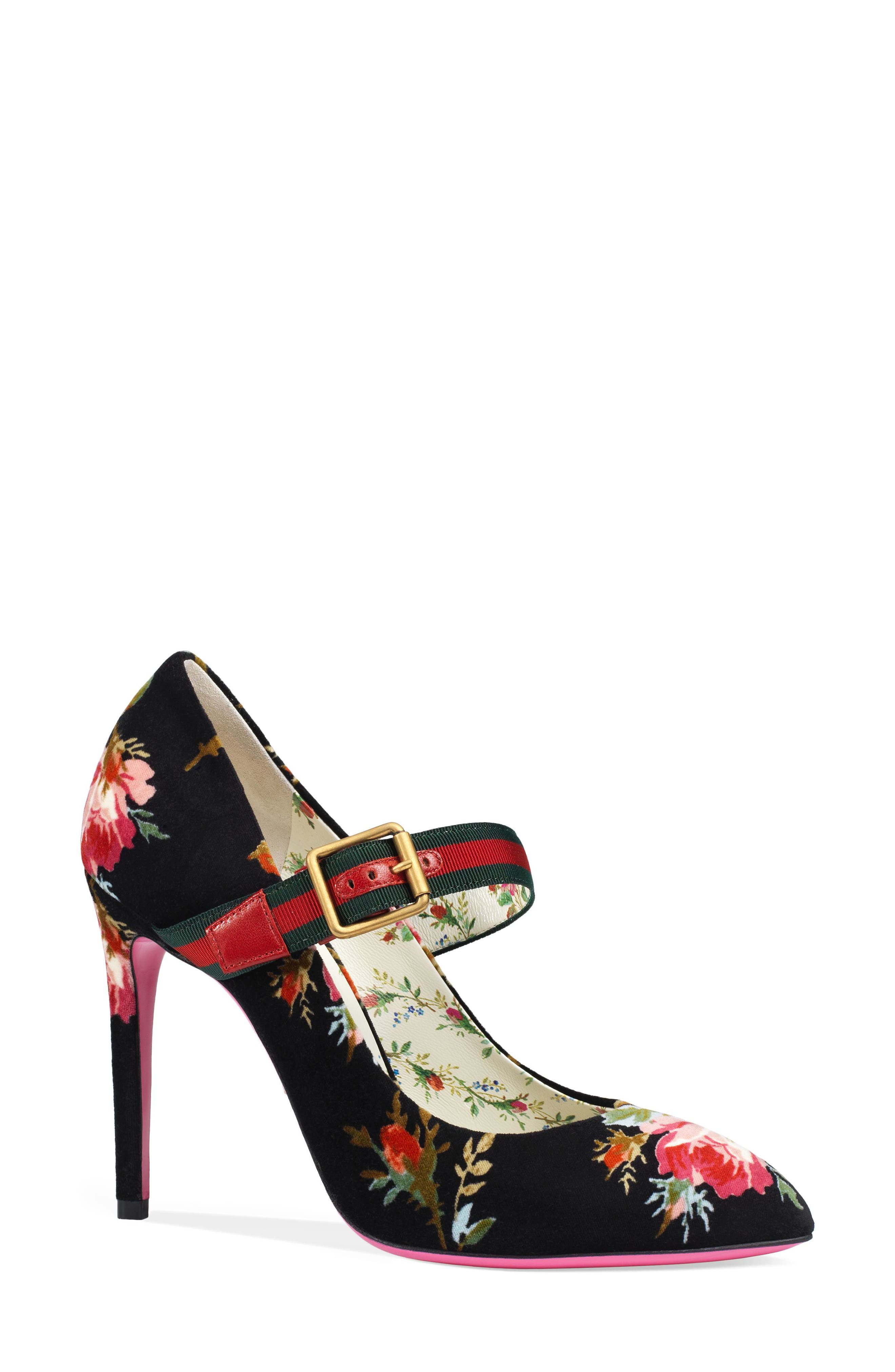 Gucci Sylvie Pointy Toe Mary Jane Pump, Main, color, 