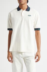 PALMES Oval Logo Cotton Piqué Polo