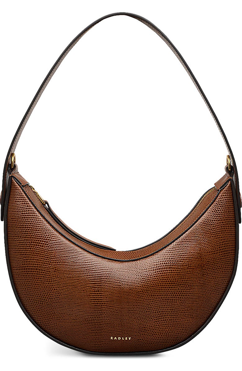 Radley The Kensal Lizard Embossed Small Shoulder Bag, Main, color, Saddle