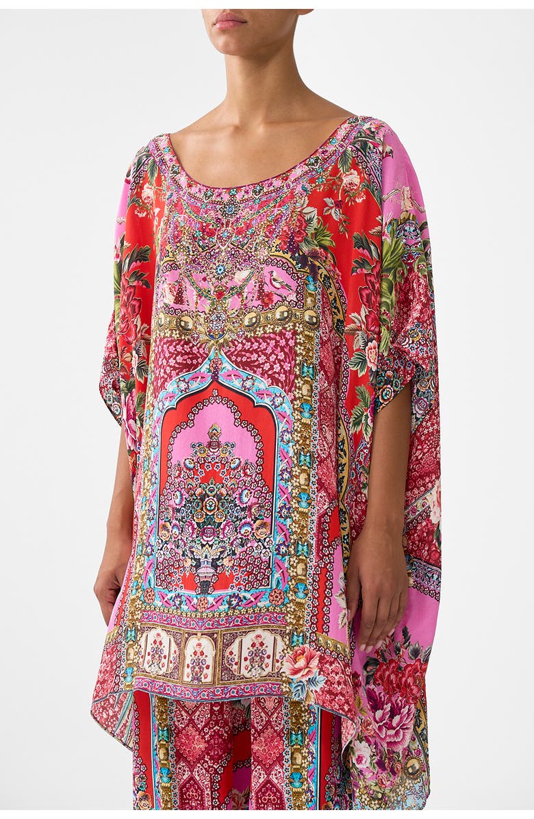 Camilla Short Round Neck Kaftan, Alternate, color, Heirloom Empire