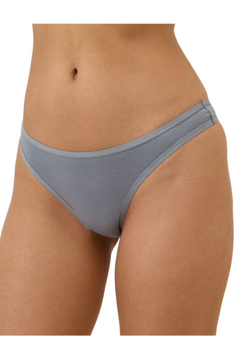 Pact Organic Cotton Everyday Mid Rise Thong 6-Pack, Alternate, color, Spotted Posies
