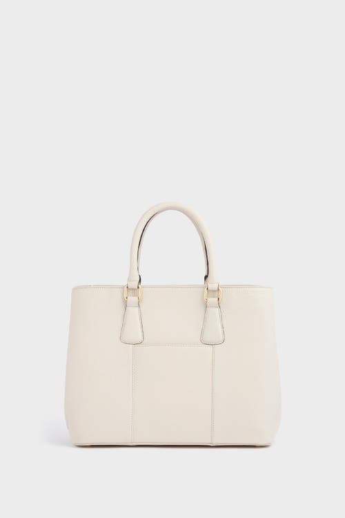 Osprey London The Adaline Leather Workbag In Gray