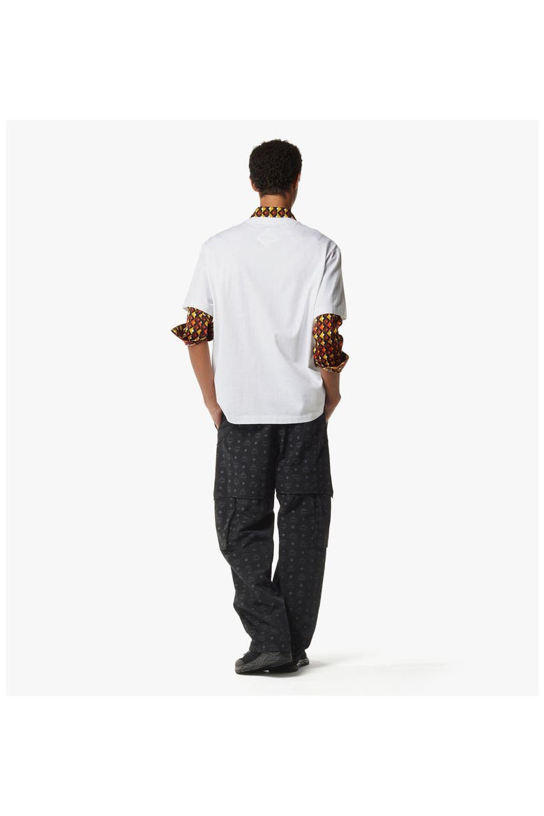 Monogram Patch Pocket T-Shirt in Organic Cotton, Alternate, color, Black & White