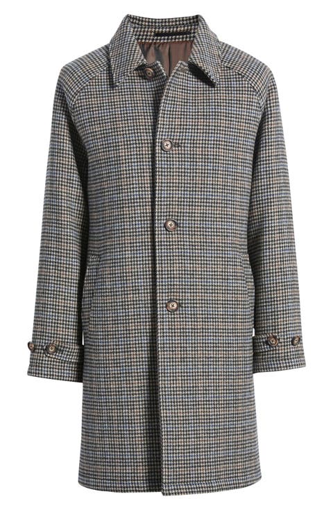 Randolf Check Wool Blend Topcoat