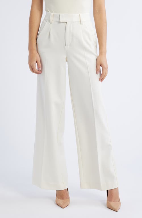 Wit & Wisdom 'Ab'Solution Skyrise Wide Leg Pants in Off White 