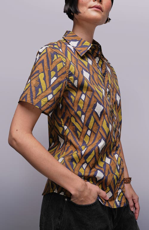 Wildfang The Essential Button Up Shirt In Brown