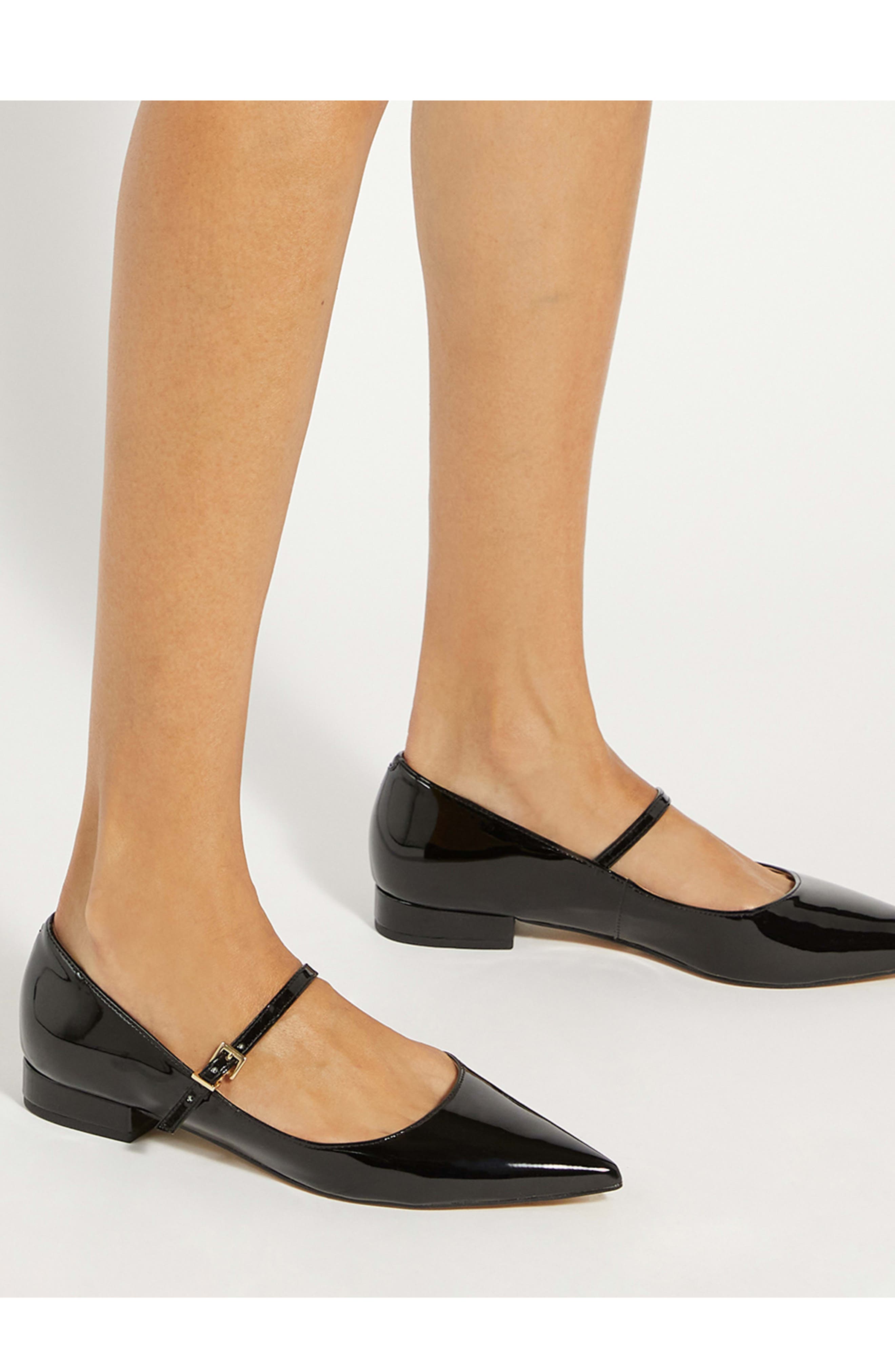 Dune London Hastas Mary Jane Pointed Toe Flat, Alternate, color, 