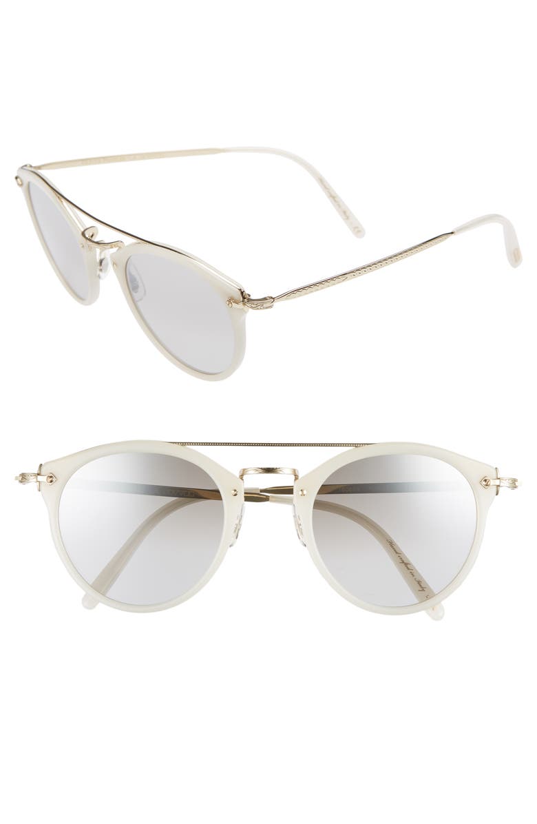 Oliver Peoples Remick 50mm Brow Bar Sunglasses, Main, color,