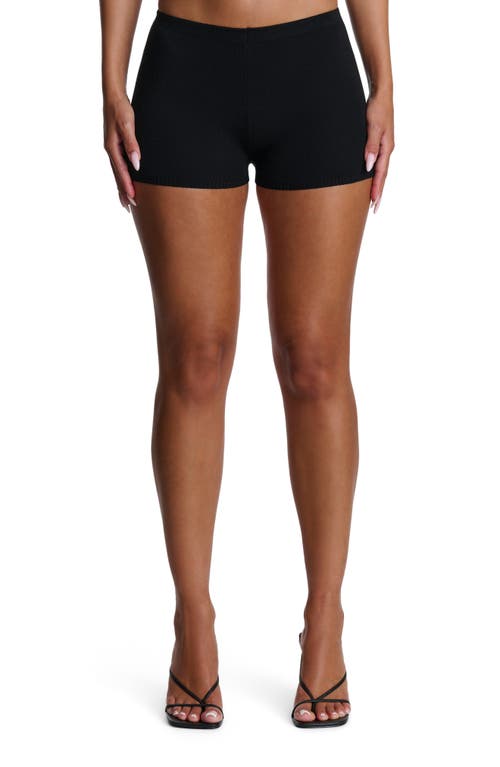 Naked Wardrobe High Waist Hot Shorts In Black