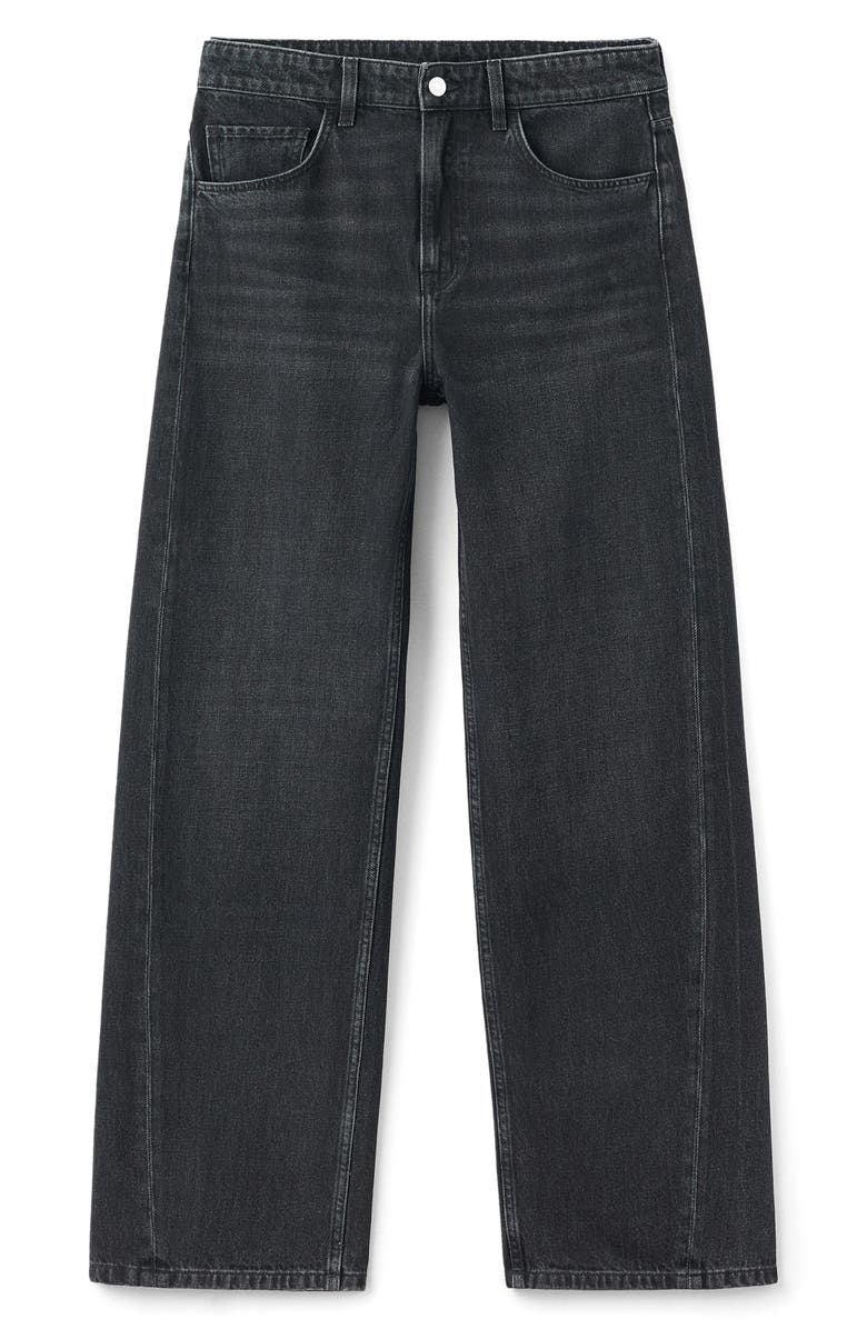 MANGO Mid Rise Balloon Jeans, Alternate, color, Black Denim
