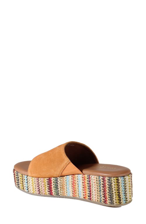 Diba True Rock Steady Platform Slide Sandal In Orange