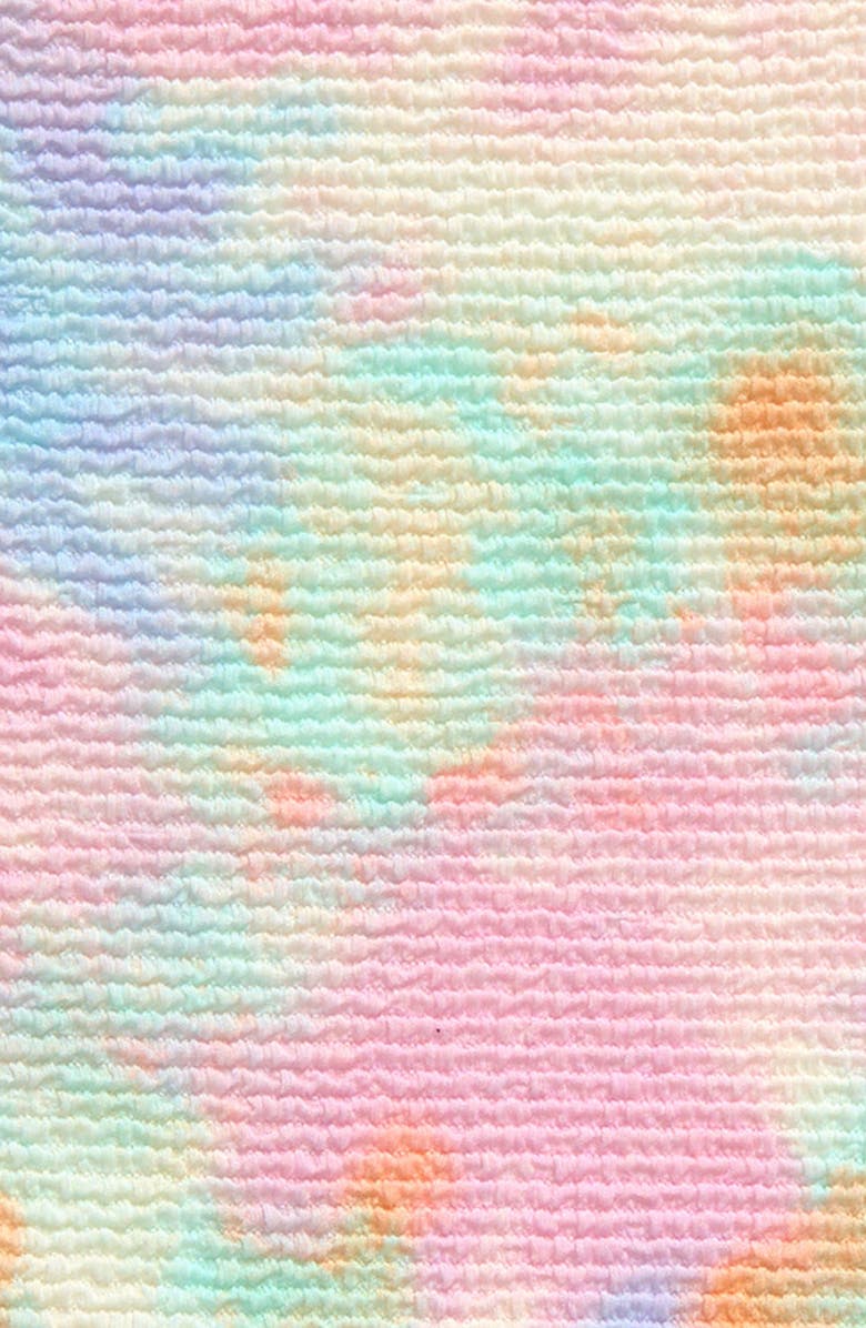 Treasure & Bond Kids' Crinkle Twist Cutout One-Piece Swimsuit, Alternate, color, Pink Lavender Tie Dye Print