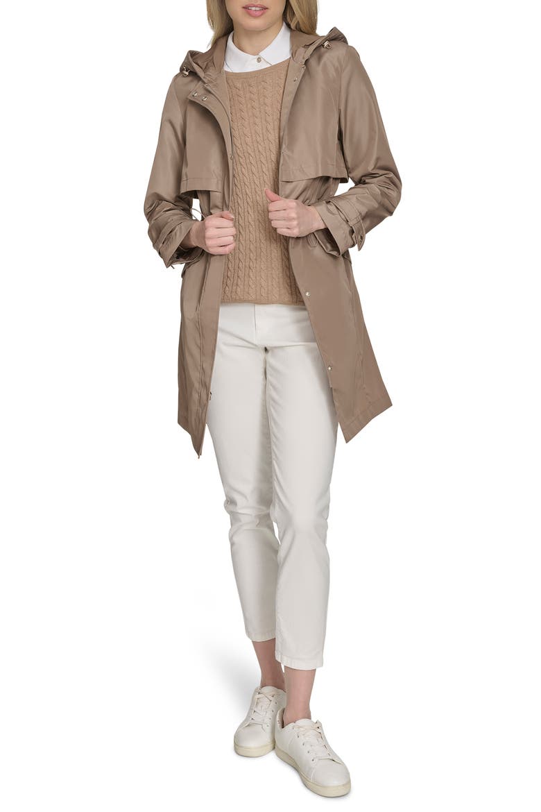 Hooded Trench Raincoat, Alternate, color, CHAMPAGNE