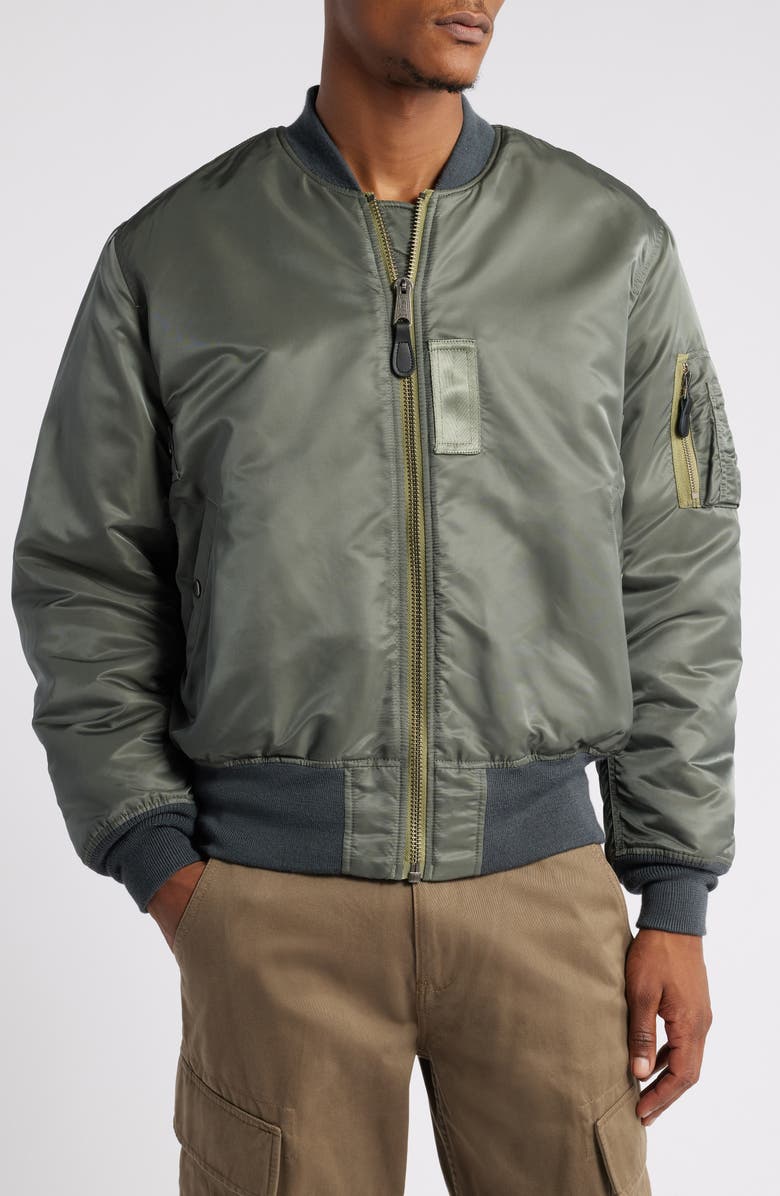 Alpha Industries 1960s MA-1 Flight Jacket, Alternate, color, Field Gray
