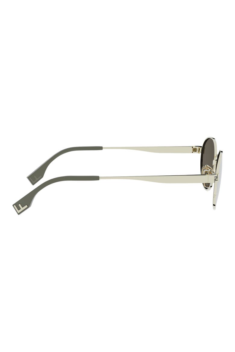 Sky 55mm Oval Sunglasses, Alternate, color, GOLD / BROWN MIRROR