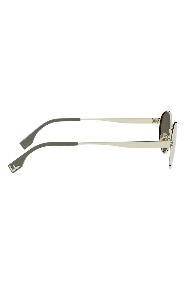 Fendi Sky 55mm Oval Sunglasses, Alternate, color, Gold / Brown Mirror