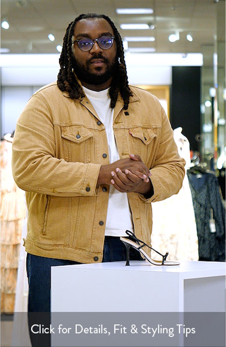 Snakeskin Embossed Slingback Sandal, sales video thumbnail