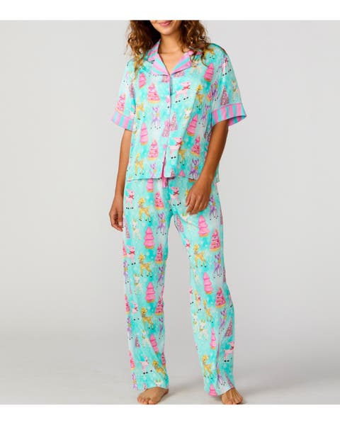 Silky Prancer Short Sleeve Pant Set