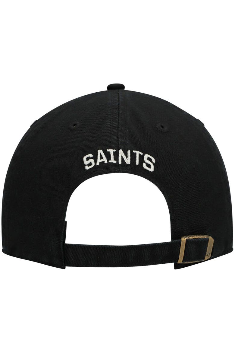 Women's '47 Black New Orleans Saints Finley Clean Up Adjustable Hat, Alternate, color, Black