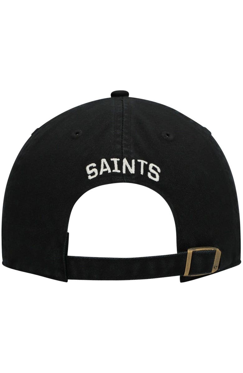 '47 Women's '47 Black New Orleans Saints Finley Clean Up Adjustable Hat, Alternate, color, 